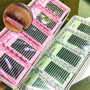 Korean PBT Private Label мягкий матовый темно-черный Мега объем ресниц лоток для наращивания ресниц кашемир наращивание ресниц - Product Image 6