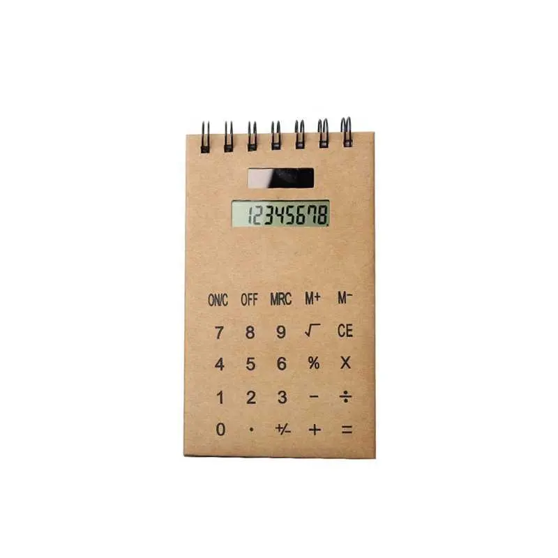 8 Digit Multifunction Creative Custom Logo Cheap Solar Powered Notebook OEM Calculator