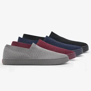 Plain White Men Casual Shoes Knit Fabric Men Shoes Non Woven Men Shoes and Sneakers