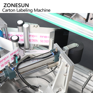 ZONESUN ZS-TB300T Applicateur automatique d'étiquettes adhésives pour boîtes plates, machine d'étiquetage des côtés et des coins des cartons sur trois faces - Product Image 5