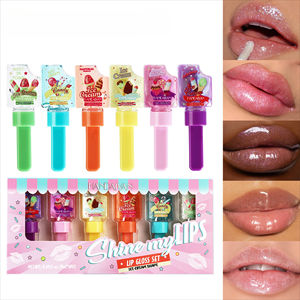 Espejo de vidrio Juego de aceite de labios Perla de hielo Cambio de color Hidratante Miel - Product Image 3