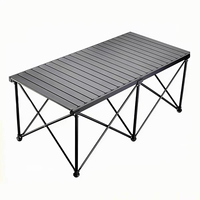 Table pliante portable de design moderne, résistante à l'eau et à l'usure, pour l'extérieur, le camping, les pique-niques, la plage, la vente ambulante, en carbone