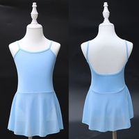 Robe de ballet sans manches en 5 couleurs, justaucorps une pièce avec jupe, tenue de danse en tulle, costumes de ballet pour filles