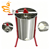 Extracteur de miel manuel à 4 cadres en acier inoxydable 304, séparateur de miel portable à manivelle, équipement de récolte apicole