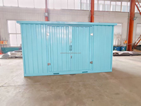 Conteneur de stockage modulaire en kit avec porte battante, unité de stockage portable en acier robuste