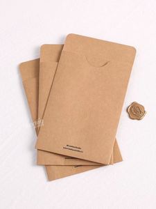 Sobre Cuadrado Plegable de Papel Reciclado Blanco con Sobre de Papel Kraft Personalizado - Product Image 4
