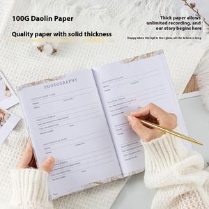 Cahier de planificateur de mariage en lin européen et américain nouvelle couverture rigide A5 taille <span class=keywords><strong>fil</strong></span> couture reliure cadeau pour carnet de mariage - Product Image 3