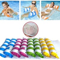 Hamac gonflable en PVC pour piscine, chaise longue flottante pliable, radeau de piscine 120x70cm pour la natation/la baignade/les sports