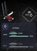 Dropshipping 3000Mbps 2.4GHz 및 5.8GHz 6dBi 안테나 와이파이 6 AX200 PCIE 2 in 1 BT5.2 PCIE 와이파이 BT 카드