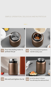 Caja de almacenamiento de alimentos de cocina Caja de almuerzo de acero inoxidable 316 Caja de almuerzo para llevar Juego de contenedores - Product Image 6