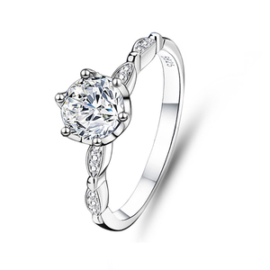 Joyería de plata 925, venta directa de fábrica, anillos personalizados VVS1 Ct para mujer, juegos de anillos de boda de compromiso de diamantes cultivados en laboratorio - Product Image 1