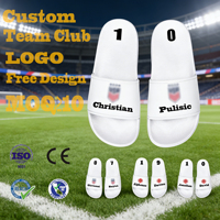 Claquettes PVC personnalisées avec logo OEM pour équipe de football, antidérapantes, imperméables, légères, confortables, souvenir d'équipe