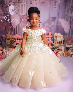 <span class=keywords><strong>Vestidos</strong></span> <span class=keywords><strong>de</strong></span> Niña <span class=keywords><strong>de</strong></span> las Flores Personalizados para Bodas, Apliques <span class=keywords><strong>de</strong></span> Mariposas y Perlas, Vestido <span class=keywords><strong>de</strong></span> Fiesta <span class=keywords><strong>de</strong></span> Cumpleaños para Niñas, Primera Comunión - Product Image 6