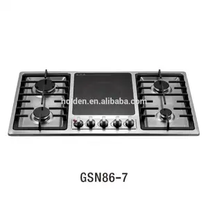 Induction cooker with Gas cooktop SS panel in 5 burner