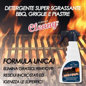 น้ำยาทำความสะอาดเตาบาร์บีคิวและเตาปิ้งย่าง Cleany ขนาด 500 มล. ผลิตในอิตาลี - Product Image 4