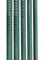 Barres d'armature déformées revêtues d'époxy HRB400 HRB500, barres d'armature anti-corrosion de 12 m pour la construction de ponts