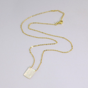 NP1045 White <strong>Mother</strong> of Pearl Shell Virgin Mary Rectangle Medal Scapular Charm Pendants Necklace - Product Image 6