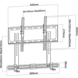 Speaker <strong>Mount</strong> <strong>with</strong> TV Hanging Universal <strong>Wall</strong> Mounted <strong>Soundbar</strong> Bracket - Product Image 2