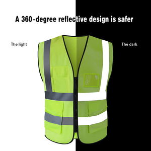 SONICE <strong>Hi-Vis</strong> Reflective Safety Jacket <strong>Vest</strong> for Construction Industry Green High Visibility Reflective Clothing - Product Image 2