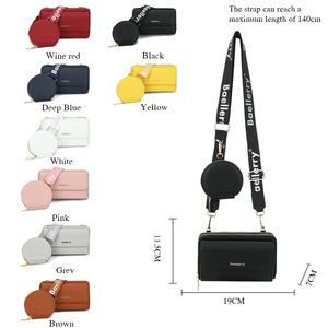 Portefeuille pour femme Baellerry avec texture grainée, sac bandoulière antivol, sac à bandoulière carré horizontal pour un usage quotidien - Product Image 4