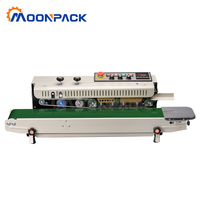 Machine de thermoscellage FR-1000 Moonpack Machine de scellage horizontale de sacs en film plastique Machine de scellage à bande continue Joint de sac en feuille d'aluminium