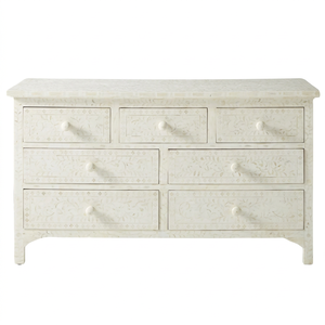 Meuble de qualité supérieure avec incrustations en os, commode à 7 tiroirs, style moderne farmhouse, pour bureau à domicile, salon, bar à domicile, sous-sol, fabriqué à la main - Product Image 1