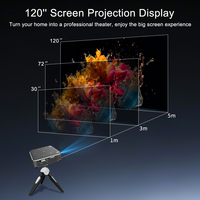 Mini-projecteur DLP portable Android 14 WiFi BT5.4 avec décodage 4K et pavé tactile intelligent pour films en extérieur P11