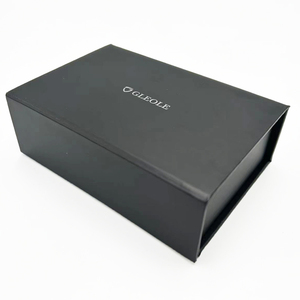 OEM Custom Luxury Mini <b>Boxes</b> Sturdy Matt <b>Black</b> 3C Luxury UV Logo Gift Packaging Magnetic Folding Box for Socks Embossing - Product Image 1