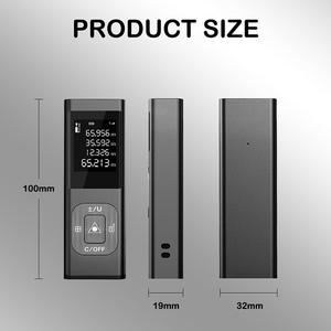 Medidor de Distância a Laser Portátil Inteligente em Liga de Alumínio, Tipo de Medição Infravermelho, Porta de Carregamento Tipo-C, Classificação IP67, 1 Ano - Product Image 4