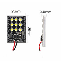 Lampe d'intérieur de voiture 12V-24V Lampe de lecture à led blanche bleu glace Lampe de lecture de voiture Dôme intérieur LED Panneau lumineux étanche auto-adhésif Lampe de camion