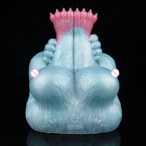 มาสเตอร์เบเตอร์ปีศาจแนวแฟนตาซีสีฟ้าช่องทางเดียวการออกแบบครึ่งตัวของเล่นผู้ใหญ่ masturbator สำหรับผู้ชาย - Product Image 4