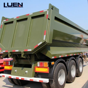 Camion à benne basculante à 3 essieux, semi-remorque à benne basculante, remorque à benne basculante, 13 tonnes, marque Fuwa, suspension mécanique Q345B, prix avantageux - Product Image 3