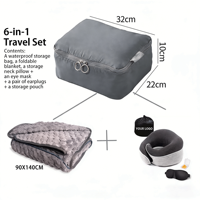 Anpassbares ODM OEM Logo Wasserdichtes Umweltfreundliches Waschbares Tragbares Reise-Set Hochdichte Memory-Schaum U-förmige Kissen