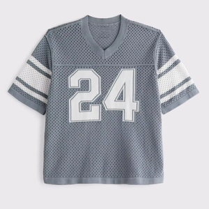 Logotipo personalizado Oem Boxy camiseta de gran tamaño Streetwear sublimación malla Jersey Boxy Fit American College Football Jerseys - Product Image 4