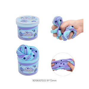 Slime au beurre parfumé aux myrtilles de la série Fruit, avec 5 accessoires myrtilles inclus dans le pot - Product Image 2