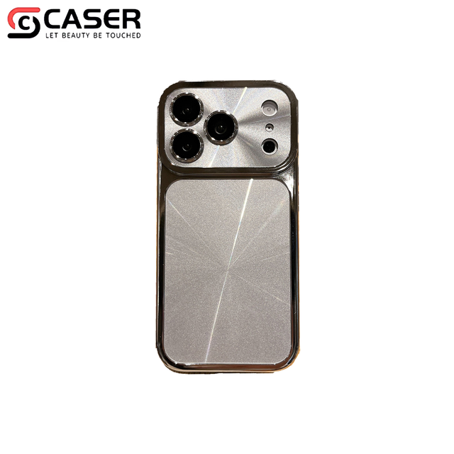 Fashion Electroplated Laser CD Pattern Solid Color Full Coverage Anti-Slip Side Bumper Phonecover for iphone 17/16/15