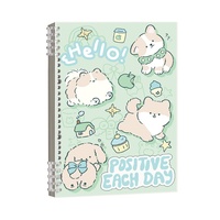 Carnet d'étudiant mignon et adorable à couverture rigide, reliure spirale, classeur à feuilles mobiles de haute qualité, grille détachable, cadeau idéal