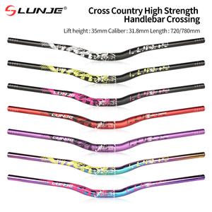 <span class=keywords><strong>Manillar</strong></span> de <span class=keywords><strong>Bicicleta</strong></span> LUNJE Tipo Golondrina para E-MTB Colorido Arcoíris con Elevación de 35 mm Calibre 31.8 * 720/780 mm Multicolor - Product Image 2