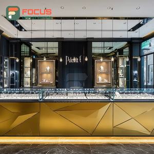 Fabricante de Vitrinas Modernas para Joyería, Exhibidores de Vidrio con Marco de Madera para Mostrador de Centro Comercial - Product Image 3