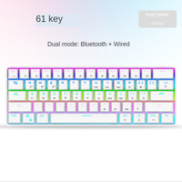 Clavier mécanique pour ordinateur portable de jeu k61 60 % 61 touches, interrupteurs bleus et rouges, pour PC gaming