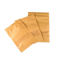 Sachet d'échantillon en papier kraft biodégradable écologique 6*8cm avec fermeture à trois soudures et fermeture éclair pour emballage alimentaire pour bébés
