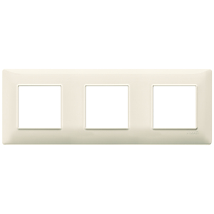 Vimar 3 Gang Wall <b>Switch</b> <b>Plate</b> Beige 27mm Length 8mm Width 0.9mm Height - Product Image 1