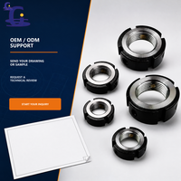 Écrou de blocage pour vis à billes, accessoires de roulement CNC, marque GS, neuf, personnalisable, anti-desserrage, en acier chromé, filetage fraisé pour moteur