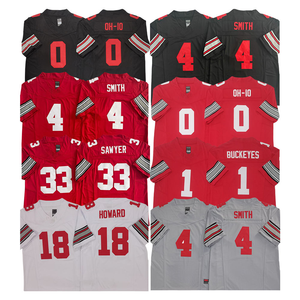 Camiseta de Fútbol Americano Cosida Limitada para Hombre, <span class=keywords><strong>Ohio</strong></span> 4 Jeremiah Smith 33 Jack Sawyer 0 OH-IO 2 Emeka Egbuka, Venta al Por Mayor - Product Image 1