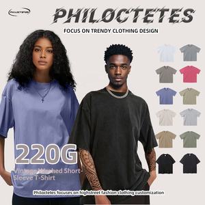 <span class=keywords><strong>Ropa</strong></span> de Verano para Hombre, Estilo Holgado, Liso, Moderno, para Parejas, Camisetas de Algodón, <span class=keywords><strong>Ropa</strong></span> Personalizada, Sudadera con Efecto Ácido - Product Image 2