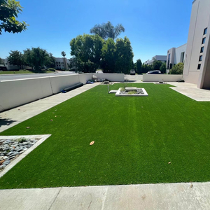 Lfl cỏ nhân tạo Turf cỏ giả trang trí sân vườn cỏ tổng hợp Astro Vườn thực tế tự nhiên 30-50mm màu xanh lá cây cà phê - Product Image 1