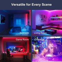 Lampu Strip LED RGB Zigzag Pintar WS2815 Tembaga 5V 12V dengan USB & Remote Control IP33 untuk Penerangan Kotak Huruf Hotel