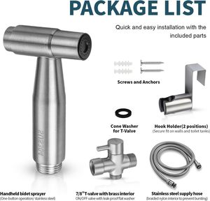 Ручной распылитель для биде 304 ванной комнаты из нержавеющей стали - Product Image 3