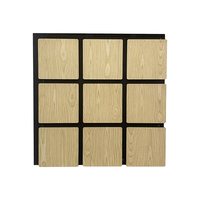 Nouveau design de panneau mural insonorisant en placage de bois avec différentes formes, ignifuge et imperméable, pour la maison, la chambre à coucher, le bureau