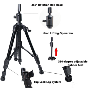 Supporto Professionale per Testa di Manichino in Lega di Alluminio, Regolabile, Rotazione a 360 Gradi, Capacità di Carico 10kg - Product Image 4